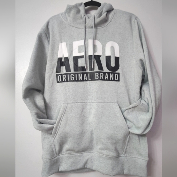 Aéropostale Hoodie Aero Original Brand Style #AFH03451BLX LIGHT GRAY SIZE 2XL - Picture 5 of 6